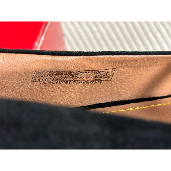 Vionic Minnie Tortoise Kitten Heel Size 8.5 Black Suede Shoe Strap Casual Office - Picture 6 of 10